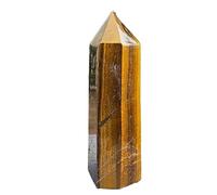 Esemplare di scettro di cristallo di quarzo con colonna in pietra di occhio di tigre naturale, gemma decorativa indossata dall'home office decorazione della stanza (Size : 700-800g)