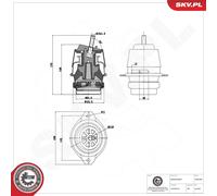 ESEN SKV 75SKV068 Sospensione, Motore per AUDI,VW