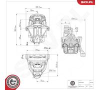 ESEN SKV 75SKV185 Sospensione, Motore per AUDI