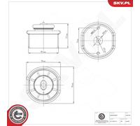 ESEN SKV 75SKV186 Sospensione, Motore per VW