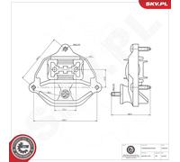 ESEN SKV 75SKV818 Supporto, Cambio automatico per AUDI
