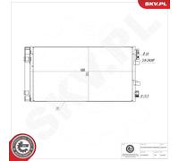 ESEN SKV 86SKV007 Condensatore, Climatizzatore per RENAULT