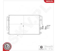 ESEN SKV 86SKV014 Condensatore, Climatizzatore per MERCEDES-BENZ,VW