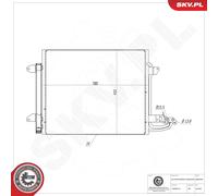 ESEN SKV 86SKV024 Condensatore, Climatizzatore per VW