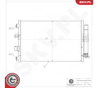 ESEN SKV 86SKV030 Condensatore, Climatizzatore per FORD