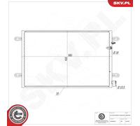 ESEN SKV 86SKV038 Condensatore, Climatizzatore per AUDI,VW