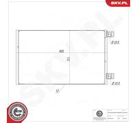 ESEN SKV 86SKV058 Condensatore, Climatizzatore per MERCEDES-BENZ,RENAULT