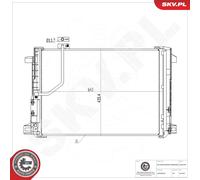 ESEN SKV 86SKV059 Condensatore, Climatizzatore per MERCEDES-BENZ