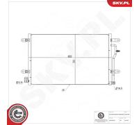 ESEN SKV 86SKV068 Condensatore, Climatizzatore per AUDI