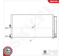 ESEN SKV 86SKV080 Condensatore, Climatizzatore per FIAT,LANCIA