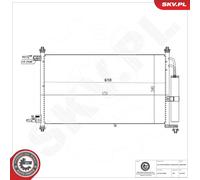 ESEN SKV 86SKV082 Condensatore, Climatizzatore per NISSAN