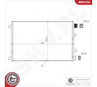ESEN SKV 86SKV112 Condensatore, Climatizzatore per NISSAN