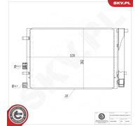 ESEN SKV 86SKV113 Condensatore, Climatizzatore per HYUNDAI