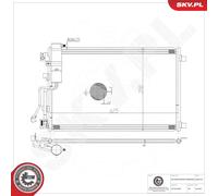 ESEN SKV 86SKV123 Condensatore, Climatizzatore per NISSAN