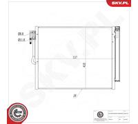 ESEN SKV 86SKV133 Condensatore, Climatizzatore per OPEL,VAUXHALL