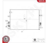 ESEN SKV 86SKV139 Condensatore, Climatizzatore per ALFA ROMEO