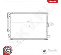 ESEN SKV 86SKV148 Condensatore, Climatizzatore per JEEP