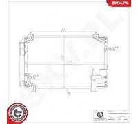 ESEN SKV 86SKV150 Condensatore, Climatizzatore per TOYOTA