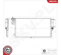 ESEN SKV 86SKV154 Condensatore, Climatizzatore per FORD