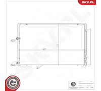 ESEN SKV 86SKV173 Condensatore, Climatizzatore per TOYOTA