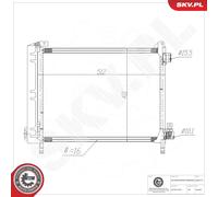 ESEN SKV 86SKV176 Condensatore, Climatizzatore per NISSAN
