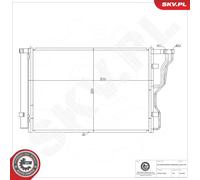 ESEN SKV 86SKV180 Condensatore, Climatizzatore per HYUNDAI