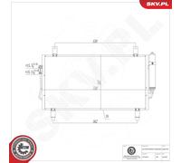 ESEN SKV 86SKV182 Condensatore, Climatizzatore per MITSUBISHI