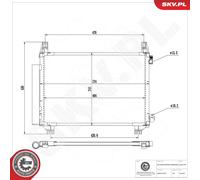 ESEN SKV 86SKV183 Condensatore, Climatizzatore per TOYOTA