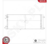 ESEN SKV 86SKV193 Condensatore, Climatizzatore per HONDA