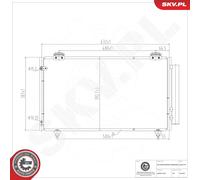 ESEN SKV 86SKV197 Condensatore, Climatizzatore per TOYOTA
