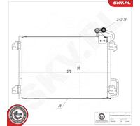ESEN SKV 86SKV208 Condensatore, Climatizzatore per RENAULT