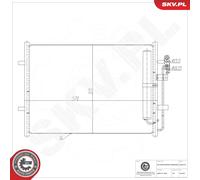 ESEN SKV 86SKV215 Condensatore, Climatizzatore per MAZDA