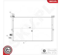 ESEN SKV 86SKV221 Condensatore, Climatizzatore per FORD