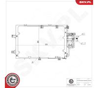 ESEN SKV 86SKV229 Condensatore, Climatizzatore per OPEL,VAUXHALL