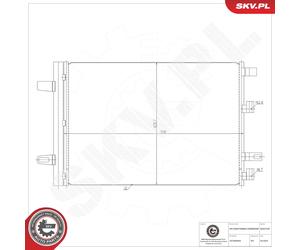 ESEN SKV 86SKV230 Condensatore, Climatizzatore per MERCEDES-BENZ