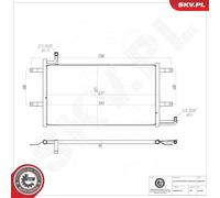 ESEN SKV 86SKV232 Condensatore, Climatizzatore per VW