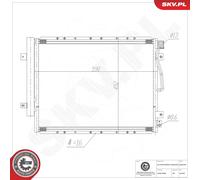 ESEN SKV 86SKV236 Condensatore, Climatizzatore per KIA