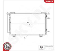 ESEN SKV 86SKV248 Condensatore, Climatizzatore per TOYOTA