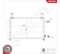ESEN SKV 86SKV255 Condensatore, Climatizzatore per CHEVROLET,DAEWOO