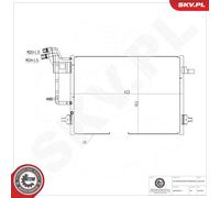 ESEN SKV 86SKV267 Condensatore, Climatizzatore per AUDI,VW