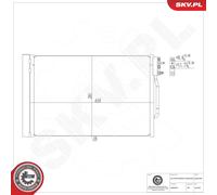 ESEN SKV 86SKV268 Condensatore, Climatizzatore per OPEL,VAUXHALL