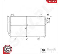 ESEN SKV 86SKV272 Condensatore, Climatizzatore per MAZDA