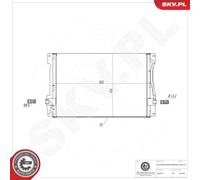 ESEN SKV 86SKV273 Condensatore, Climatizzatore per VOLVO