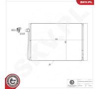 ESEN SKV 86SKV279 Condensatore, Climatizzatore per ALPINA,BMW