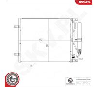 ESEN SKV 86SKV280 Condensatore, Climatizzatore per NISSAN