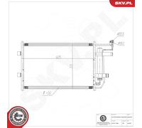 ESEN SKV 86SKV297 Condensatore, Climatizzatore per MAZDA
