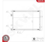 ESEN SKV 86SKV298 Condensatore, Climatizzatore per HYUNDAI,KIA