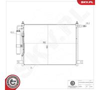ESEN SKV 86SKV302 Condensatore, Climatizzatore per CHEVROLET,DAEWOO