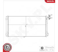 ESEN SKV 86SKV308 Condensatore, Climatizzatore per SEAT,VW