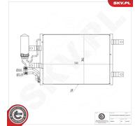 ESEN SKV 86SKV313 Condensatore, Climatizzatore per OPEL,VAUXHALL